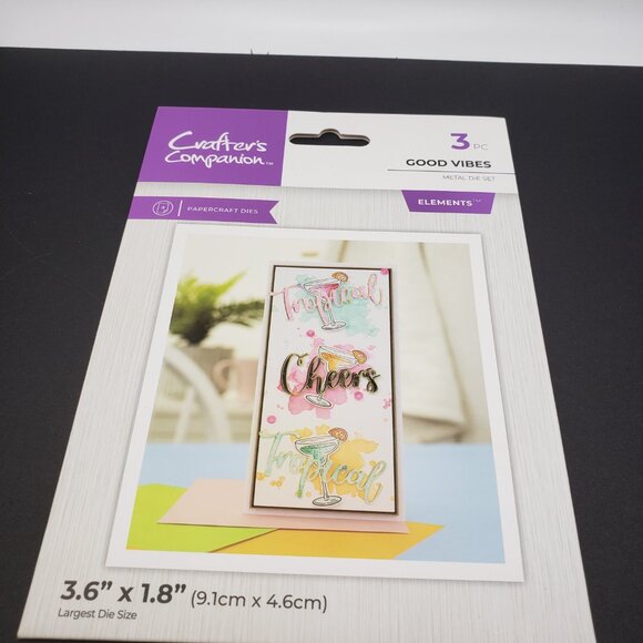 Crafters Campanion Good Vibes Metal Dies - Picture 3 of 4